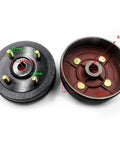 Beefed Up Electric Tricycle Brake Hub With Cast Steel Drum Pads For E Bike Replacement 160 Or 180mm Rear Fixed Disc Wear Resistant Construction And Integral Pressing Tech 205 Bearing For Durable Stops, 160mm hub