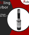 1 Inch Milling Machine Arbor With 2 Inch Shoulder To Nut R8 Shank For Bridgeport Style Milling Machines Hardened And Ground For Maximum Concentricity Holds Slitting Saw And Small Cutters shown