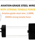 Aviation grade steel wire for Heavy Duty Electric Chandelier Hoist, 1.6MM, 300KG tensile force, ideal for lifting heavy lighting.