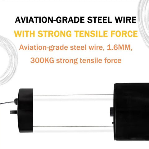 Heavy Duty Electric Chandelier Hoist Motorized Pendant Lift System With Remote Control, 1.6mm aviation-grade steel wire, 300kg tensile force.