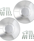 Two Pack 33 Inch Patio Heater Reflector Shields Aluminum Dome Top For Propane Outdoor Heaters With Big Coverage 3 Hole Mount Replacement Parts Weatherproof Durable Build And Easy Mounting