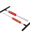 Adjustable T Handle Speed Wrench Set With Four Position Grip One Quarter Inch And Three Eighths Inch Drive Two Piece Anodized Speed Grip