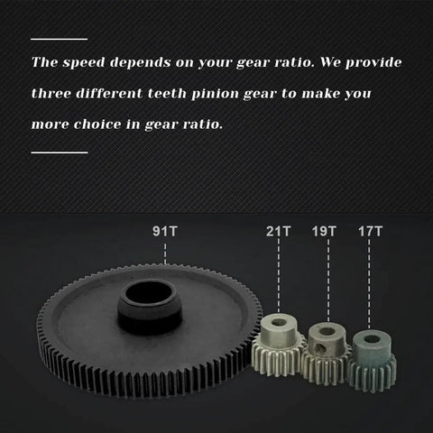 Beefy All Metal 48DP 91T Spur Gear Differential Kit With Slipper And 17T 19T 21T Pinions For 1/10 Arrma Senton 4x4 RC Trucks