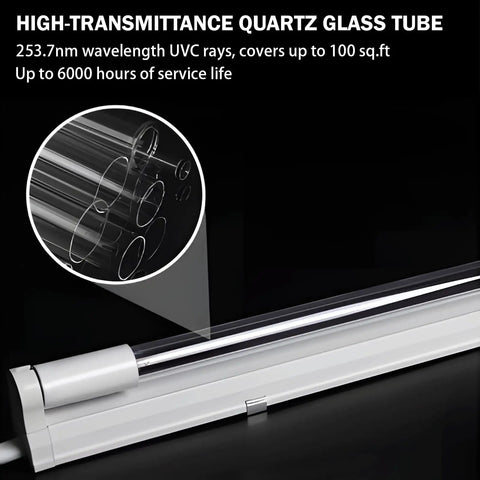 Powerful 6W UVC Sanitizer Lamp Ozone Free 253.7 Nanometer Purifies Air And Surfaces For Shoes Closets Cabinets And Bathrooms