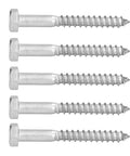 Heavy Duty M8x70mm Wood Hex Lag Screws Self Tapping For Carpentry No Pre Drill Needed In 304 Stainless Steel With Half Thread Design
