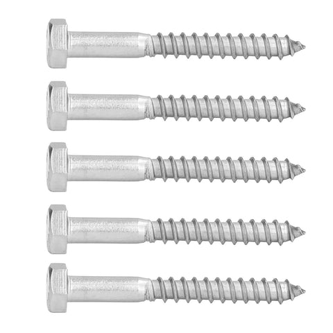 Heavy Duty M8x70mm Wood Hex Lag Screws Self Tapping For Carpentry No Pre Drill Needed In 304 Stainless Steel With Half Thread Design