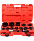 Heavy Duty Carbon Steel Bearing Puller Front Wheel Hub Extractor Installer Kit With Press Screw Adapter Rings Sleeves Cups in red case