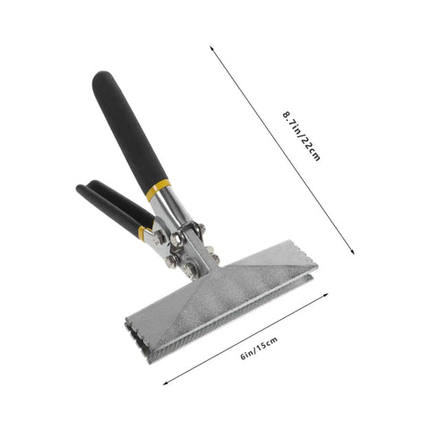 Manual Metal Bender Tool for Sheet Metal Folding and Flattening with Duckbill Pliers and Non Slip Chrome Vanadium Handle, 22x15cm size