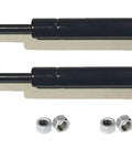 No Fuss 12 Inch Gas Strut Lift Kit For Camper Shells With Slick 24 Pound Force and Easy Grip Ball Mounts, heavy duty pair with mounting hardware.