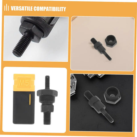 Pro Heavy Duty Steel Rivet Nut Tool Mandrels And Replacement Heads For 2pcs Manual Hand Riveters Perfect For Automotive Gear And Precision Metalwork That Works Like A Champ. M5 steel mandrel and replacement head set for manual hand riveter