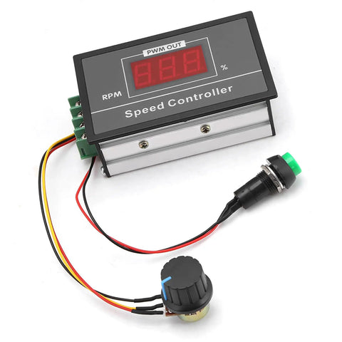 Dope DC Motor Speed Controller With Digital Display And Start Stop Switch, 6V To 60V, 30A PWM For DC Motors close-up view