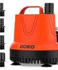 660 GPH Submersible Water Pump With 6 Ft Power Cord And Handy Handle Ultra Quiet Aquarium Pond Pump With 4 Nozzles
