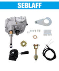 Forward And Reverse Transmission Kit With 530 Chain For 420cc 11 18 HP Engines Beefy Aluminum Alloy Build Easy Install Reliable Power Transfer Replacement Part For Go Karts ATVs And Small Off Road Machines kit parts laid out