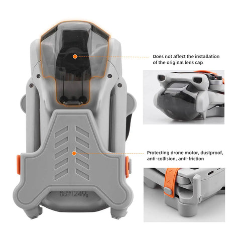 Propeller Holder And Strap Guard Stabilizer For Mini 3 And Mini 3 Pro Drones Orange Color Protects Propellers During Storage