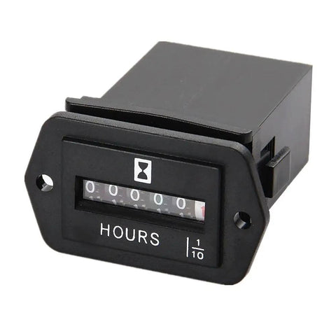 6-80V Mechanical Hour Meter For Diesel Engines, Generators, Boats, Motocross, Trucks And Tractors - Easy Install, Ultra Accurate Readout Up To 99,999.9 Hours, Compact 2.17 X 1.22 X 2.8 Inch Gauge AIMILAR Hourmeter