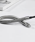 Heavy Duty Stainless Steel Milk Tube Replacement Featuring Hp1 Hp3 Adapters 10.4 Inch with protective coil design.
