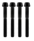 Set of four black M5x40mm tapered-head bolts