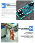 Electronic control components and custom coils of Heavy Duty High Frequency Induction Heating Machine For Pro Metal Heat Treatment And Backyard Blacksmithing Setup That Works Like A Charm With Smart Water Cooling.