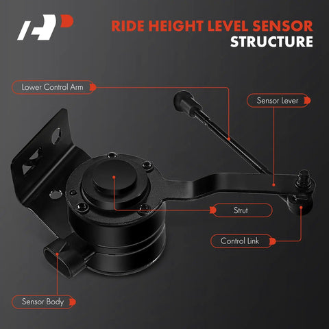Diagram of Ride Height Level Sensor Front Left Driver Side Compatible With GMC Yukon And Chevrolet Tahoe 2007 Through 2014