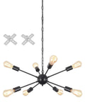 Gold Sputnik Chandelier With 8 Lights Dope Modern Industrial Pendant Ceiling Fixture In Brushed Brass Finish Adjustable Hanging Length For Kitchen Dining Living Room