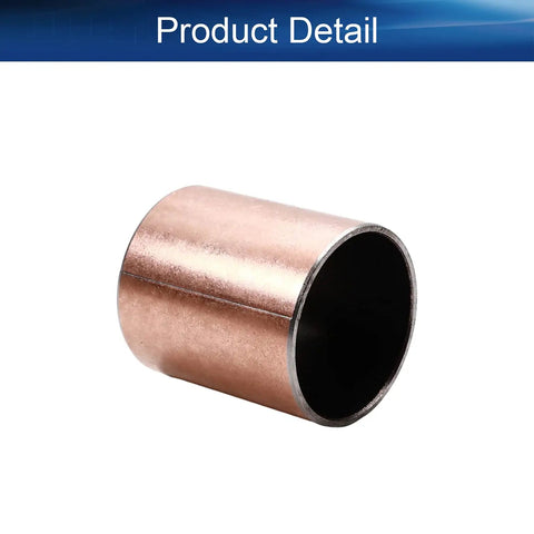 Heavy Duty Sleeve Bearing Single Unit Oilless Bushing 40X44X50mm Bronze Sintered Plain Bearing side view showing copper color