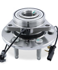 Heavy-Duty Front Wheel Bearing And Hub Assembly 4WD Fits 2014-2018 Chevy Silverado 1500, 6-lug with ABS sensor visible