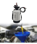 Top Rated Compatible Pneumatic Transmission Fluid Pump For ATF Extraction And Dispensing Simplifies Auto Maintenance With One-Handed Power Transfer And Quick Swap Tips, shown with hose and funnel.