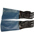 Beefed Up Sandblasting Glove Set for 7 Inch Port Cabinets, 26 Inch Neoprene Sleeves, Cotton Lined Comfort, Reinforced Double Stitched Seams