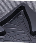 Close-up of black DIY Concrete Paving Mold for Garden Paths and Patios with butterfly pattern, reusable and weatherproof.