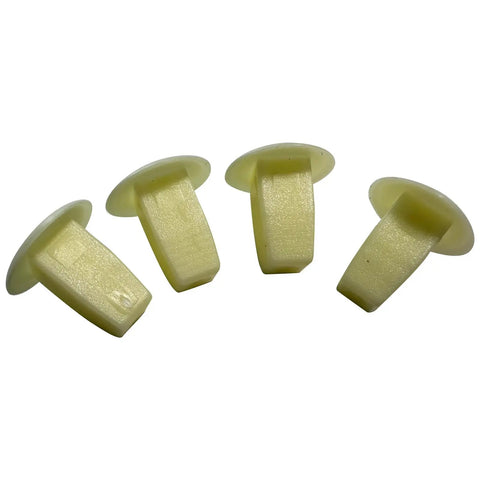 Four plastic rivet clips from 50 Piece Engine Splash Shield Fastener Kit For Toyota Cars And SUVs With Plastic And Metal Rivet Clips