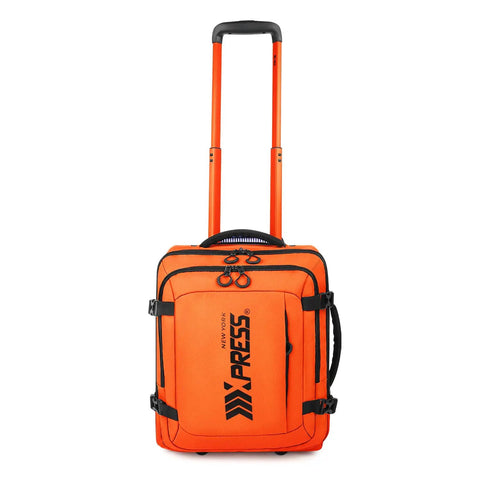 Underseat Carry On Luggage With Handle 17 Inch Travel Duffle Bag For Men And Women Orange Lightweight Durable Airplane Bag