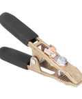 Heavy Duty Earth Wire Clamp With 40 Mm Big Jaw And 260 Amp Capacity, Premium Brass Grounding Pliers close-up view.
