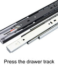 10 To 22 Inch Full Extension Drawer Slides Rail Heavy Duty Soft Close Ball Bearing Track 3 Section Furniture Sliders detail view
