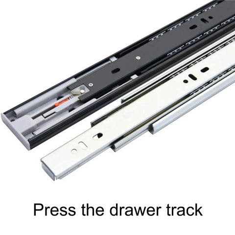 10 To 22 Inch Full Extension Drawer Slides Rail Heavy Duty Soft Close Ball Bearing Track 3 Section Furniture Sliders detail view