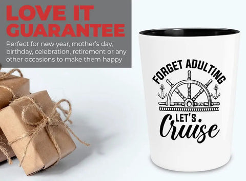 Bar Vibe Ceramic Shot Glass 1.5oz For Home Parties And Ocean Adventures with nautical design and gift boxes