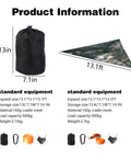 Triangle Camping Hammock Kit With 3 Ratchet Tie Down Straps And Storage Bag 800 Lb Capacity product info with dimensions and materials