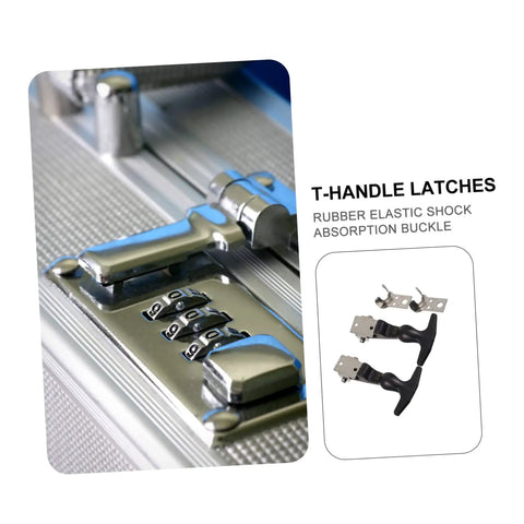 2 Pack Flexible Draw Latches Hasp For Tool Box And Engine Hood Locking System stainless steel T-handle latches