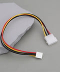 4 Pack 4 Pin Molex Male To 4 Pin Female Floppy Power Cable 30 Cm Long 18 AWG Easy Plug And Play For Three Point Five Inch Floppy Drives Old School PC Upgrade Durable Plastic Housing, white connectors