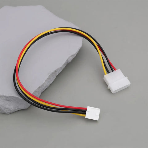 4 Pack 4 Pin Molex Male To 4 Pin Female Floppy Power Cable 30 Cm Long 18 AWG Easy Plug And Play For Three Point Five Inch Floppy Drives Old School PC Upgrade Durable Plastic Housing, white connectors