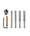 Heavy Duty Pen Milling Kit With All In One Seven Piece Barrel Trimming Setup Includes Steel Cutter Hex Wrench Adapter And Compatible Pilot Shafts For Fast Crafting Projects showing steel barrel trimmer pieces and hex wrench.
