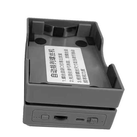 Fully Automatic Screw Arrangement Machine With Six Trays To Keep Your Workbench Hella Organized And Make Fastener Sorting A Total Breeze For Serious Builders Nationwide, gray plastic base with control panel.