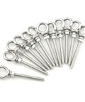 Stainless Steel Eye Bolt Set Heavy Duty Eye Bolts With Nuts And Washers M6 X 1mm Thread 6mm By 60mm 10Pcs Built To Last For Cable Fixation Suspension