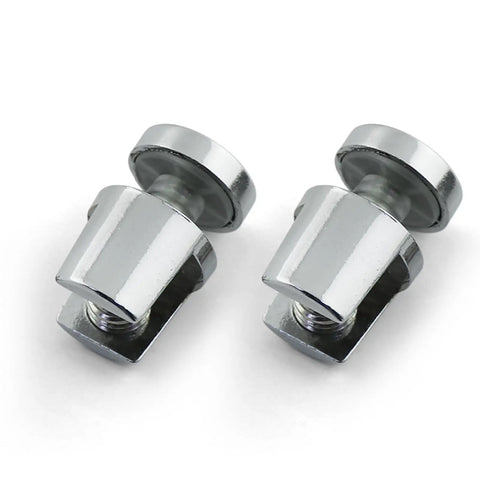 Close-up of rustproof metal glass clamp holder bracket for adjustable shelves, supports 10-12mm glass