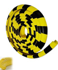 L Shaped Wall Edge Corner Guards Yellow Black Safety Bumpers With Self Adhesive Foam Padding 197 Inches Long 500 cm Tough As Nails Industrial Edge Protector For Factory Workshops And Production Machines NBR Foam Impact Absorption coiled