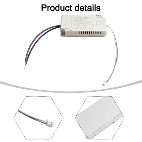 Rock Solid Heavy Duty Led Driver Electronic Transformer Constant Current Ac Dc Power Supply 50 To 70W 300Ma Plug And Play showing product connections.