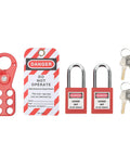 Lockout Tagout Kit With Safety Hasp Padlocks And Loto Set Six Hole Jaw Design Heavy Duty Tamper Proof Steel For Industrial Equipment Maintenance Must Have For Safe Power Disconnection And Lock Removal One Inch Shackle