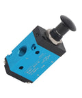 Two Position Three Way Hand Valve 1 Quarter Inch Pneumatic Component With Rugged Aluminum Alloy Body And Sealed PVC Construction