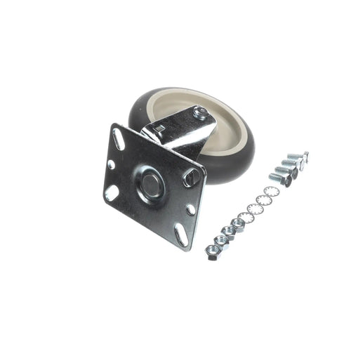 Beefed Up Replacement 5 Inch Grey Donut Style Swivel Caster for Commercial Food Service Carts, OEM Lakeside Part, Non Marking Wheel, Heavy Duty Swivel With 5 Inch Tread, Easy Install. 5-inch grey donut wheel with mounting plate and hardware