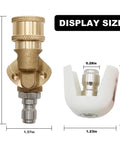 Pivoting Coupler Kit With Nozzle Tips For Pressure Washers Pro Grade 4500 PSI One Quarter Inch Quick Connect Replacement