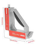 Heavy Duty Dual Switch 90 Degree Welding Magnet Fixture, 15cm x 15cm x 4cm, ideal for precise right angle jigging.